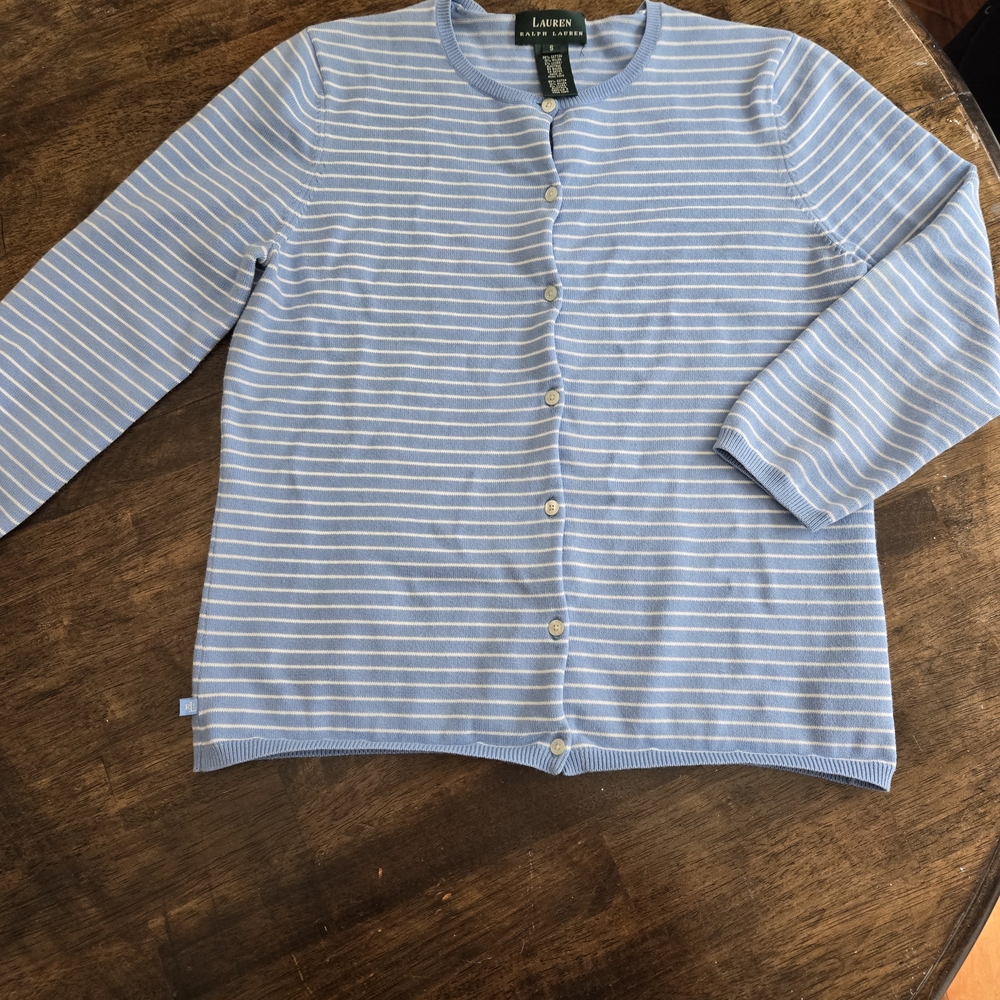 Blue Striped Womens Sweater